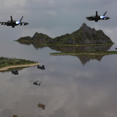 Troop Deployment with Air Support