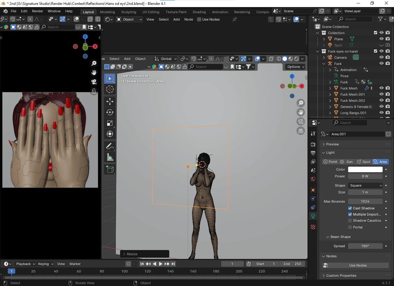 Through her hands | RenderHub Forum