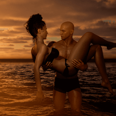 Romance at sunset