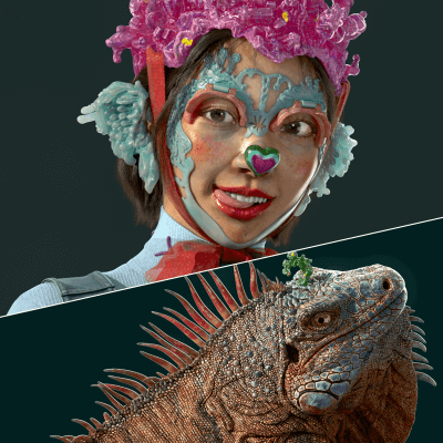 Roro Son and Iguana
