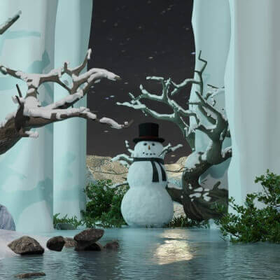 Enter the strange snow terrain