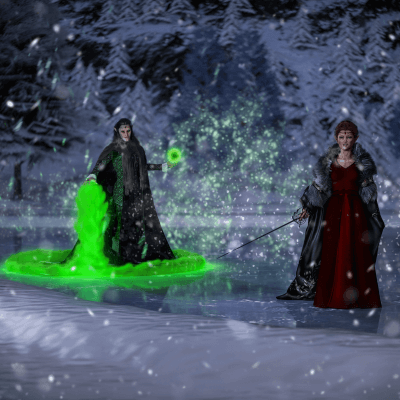 Ambushed in the snow