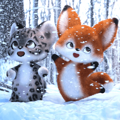 Winter plushies