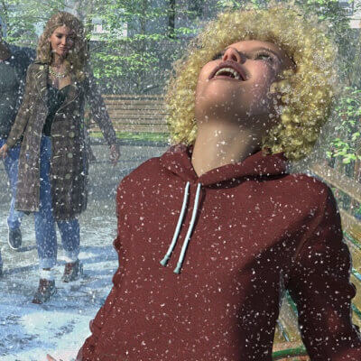 Winter Holiday Familys First Snow
