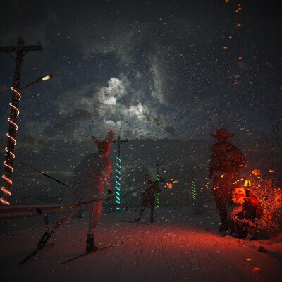 Skiing in the magical realm