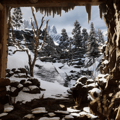 Snowy Mineshaft