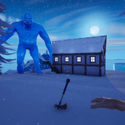 Fighting Giant Slime Monster