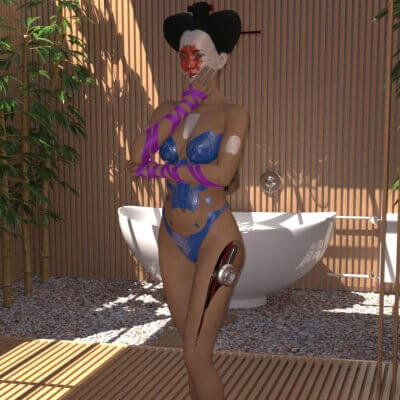 Sexy Geisha Bot Bath Attendant.