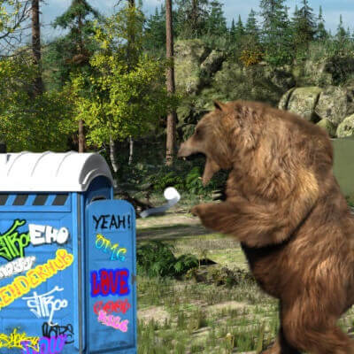 GRAFFITI PORTA POTTY SCENE