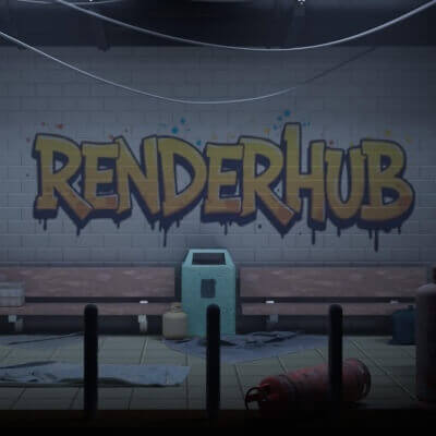 UnderGround Subway Graffiti Render