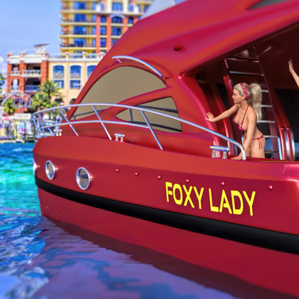 Foxy Girls Entering the Resort Harbor