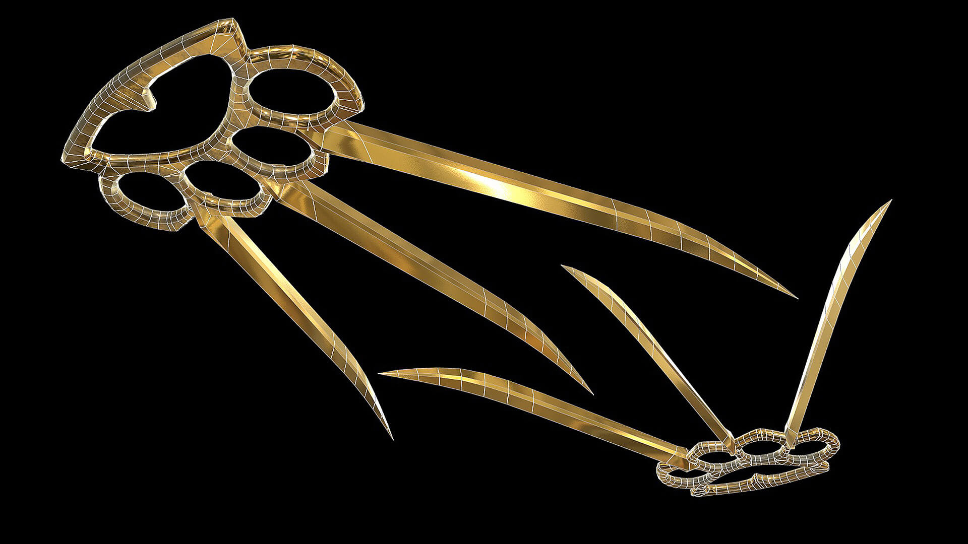 Brass Knuckles With Knife Claws 3D Model by Franklin Fireheart