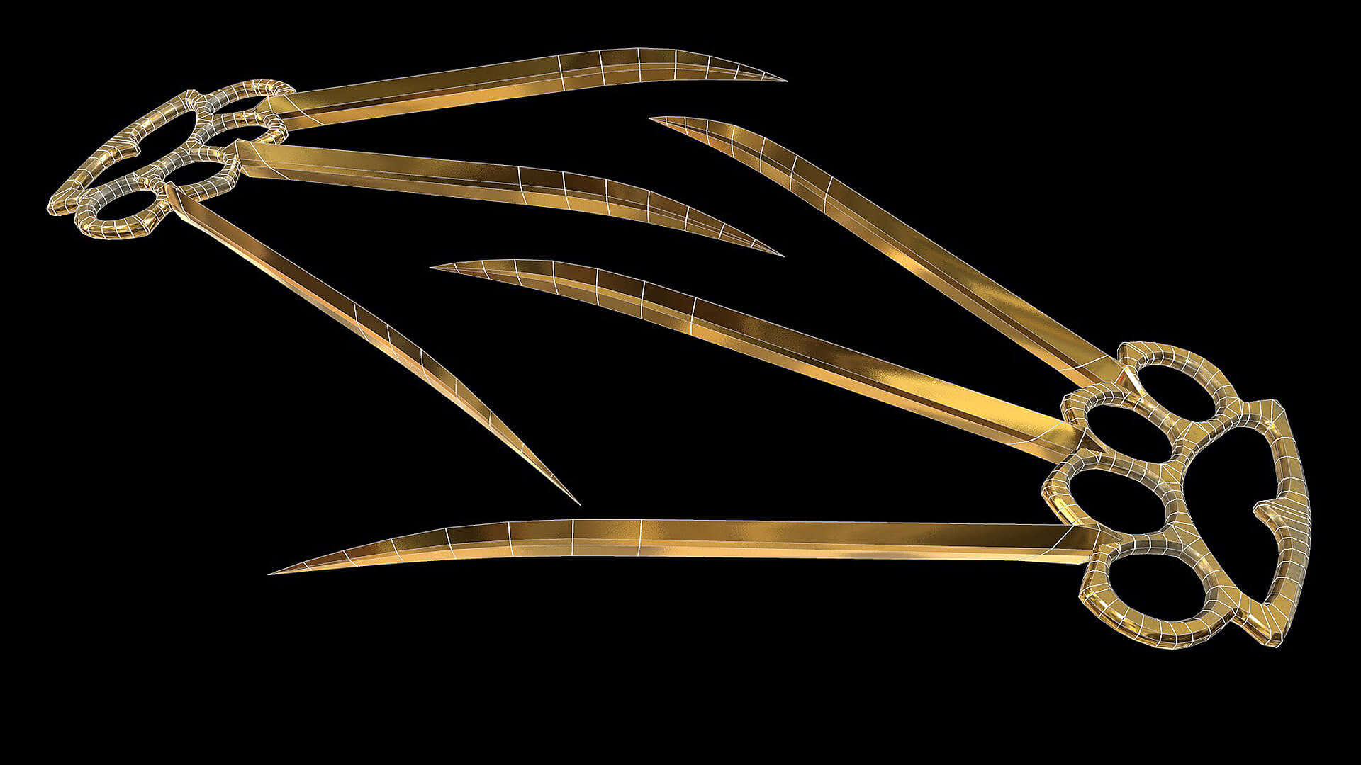 Brass Knuckles With Knife Claws 3D Model by Franklin Fireheart