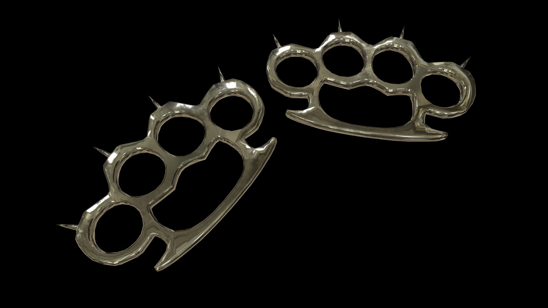 Spiked Brass Knuckles 3D Model by Franklin Fireheart