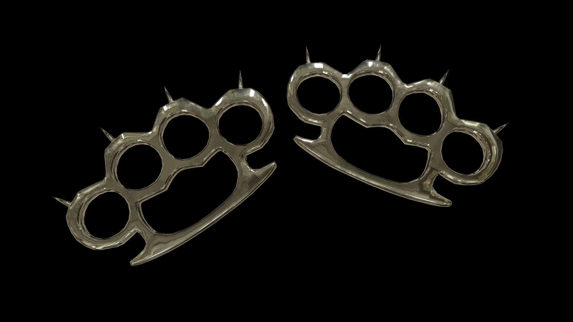 Spiked Brass Knuckles 3D Model by Franklin Fireheart
