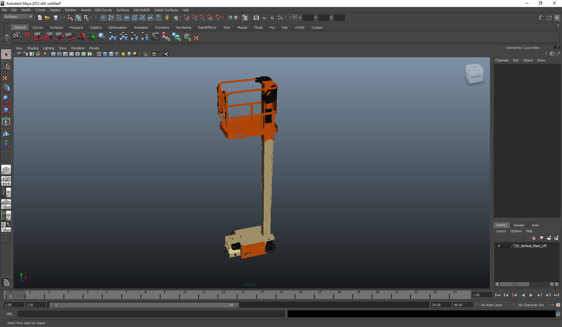 1230ES Driveable Vertical Mast Lift - 3D Model by frezzy