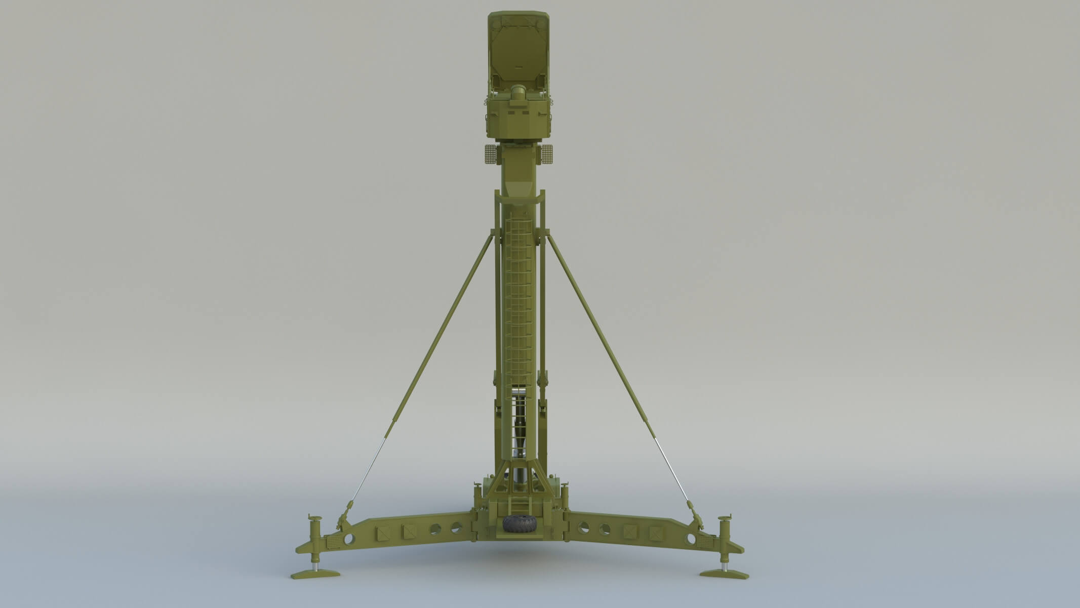 40V6M Flap Lid Mast Radar 3D Model by frezzy