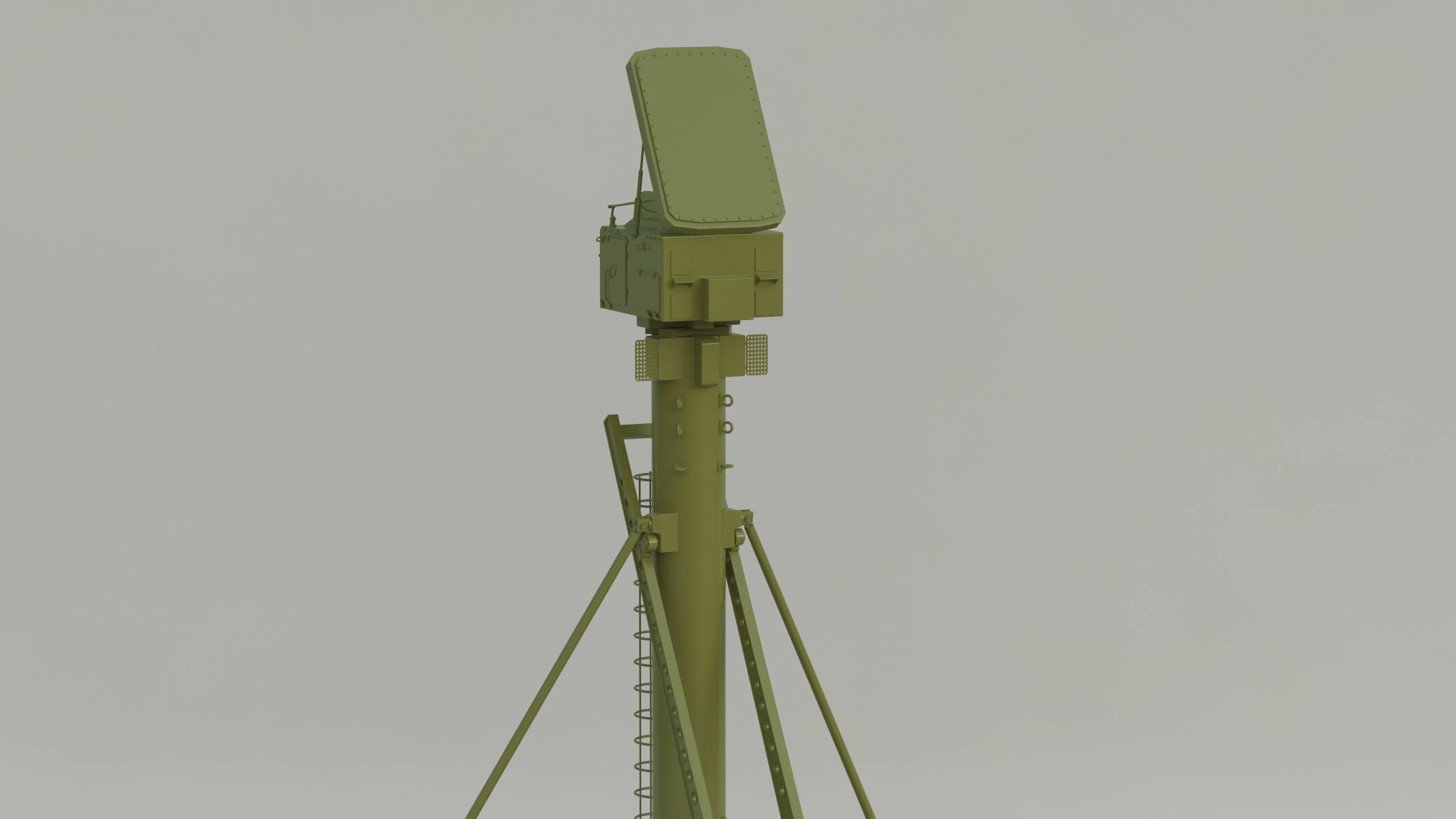 40V6M Flap Lid Mast Radar 3D Model by frezzy