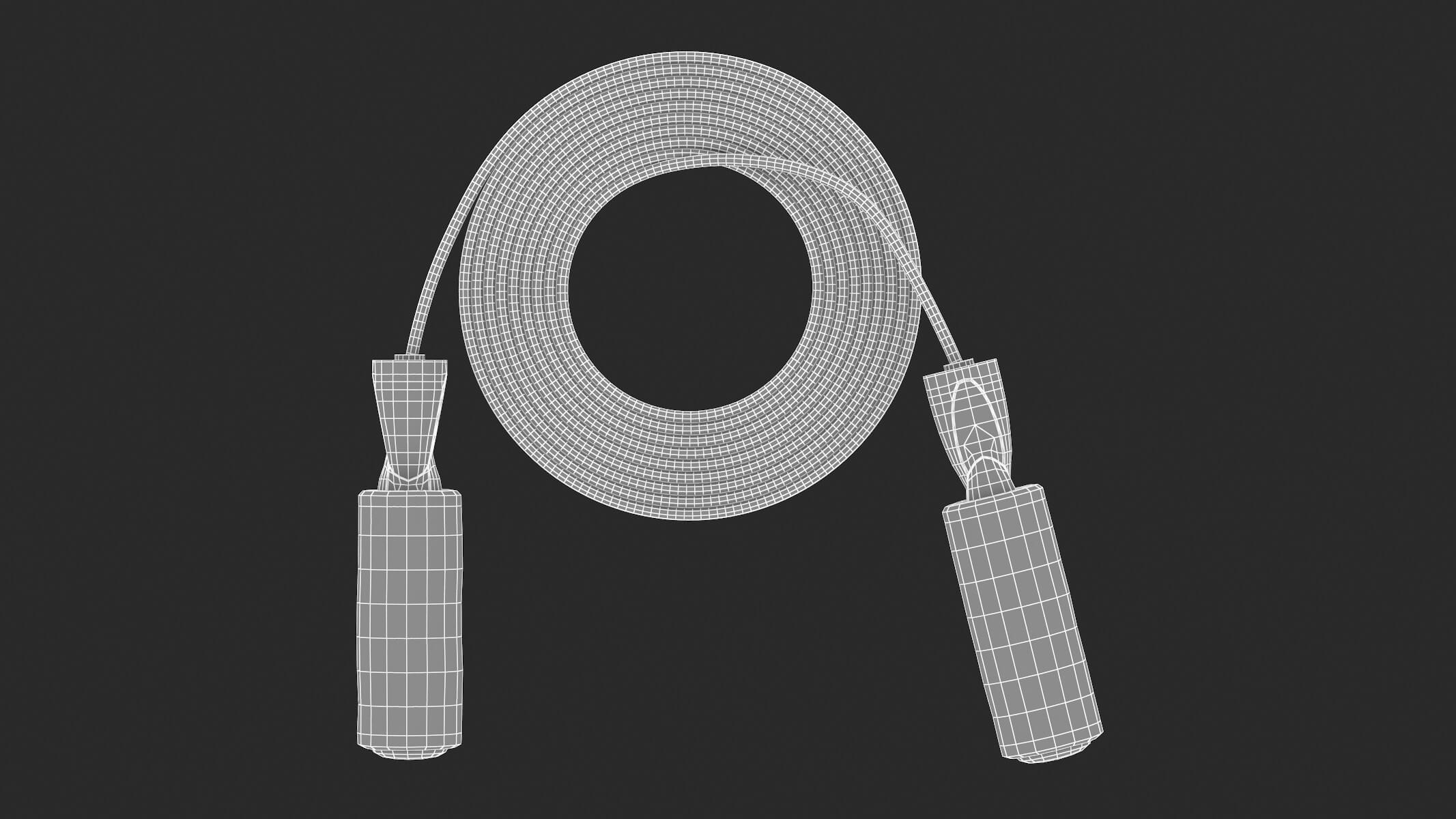 Adjustable Steel Wire Jump Rope 3D Model by frezzy