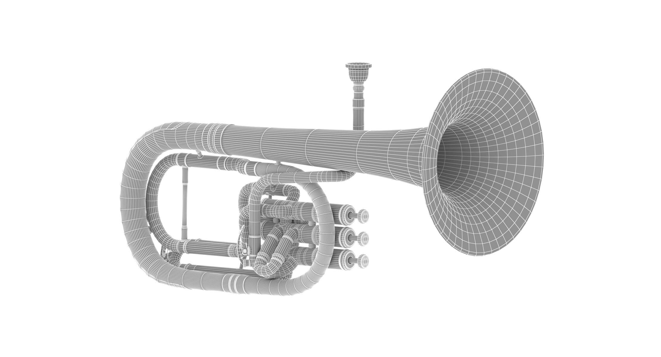 Alto Horn 3D Model by frezzy