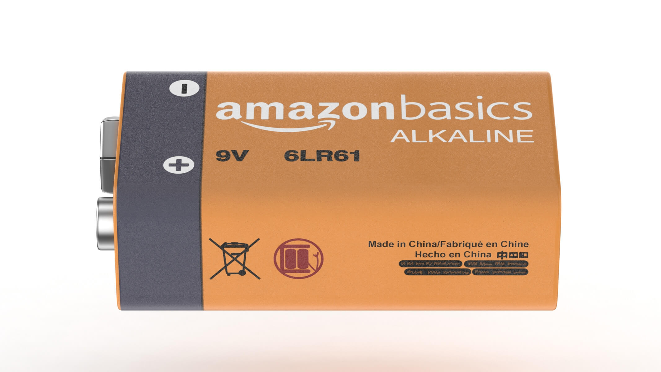 Amazon Basics 9 Volt Battery 3D Model by frezzy