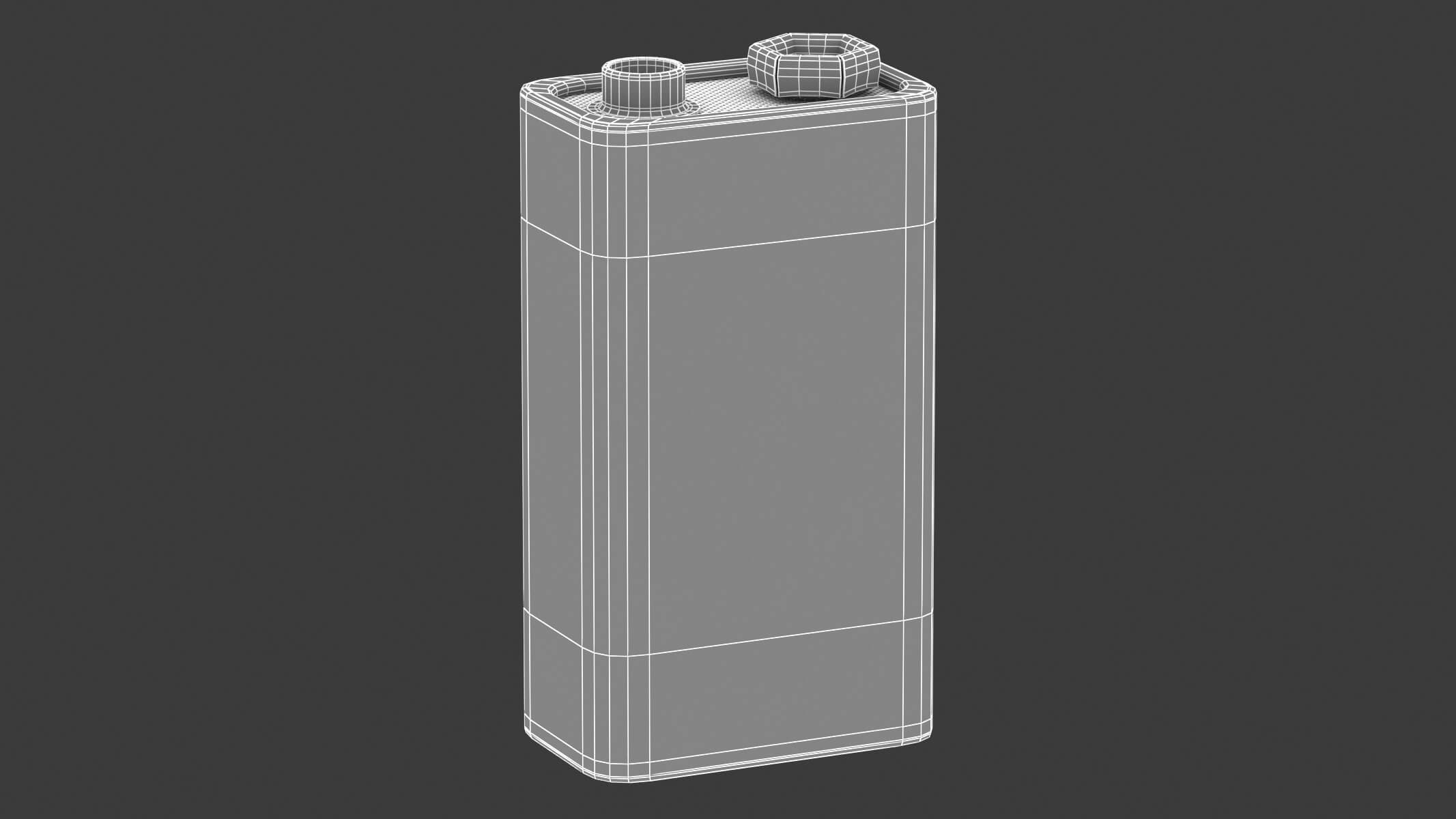 Amazon basics 9 volt battery 3d model by frezzy