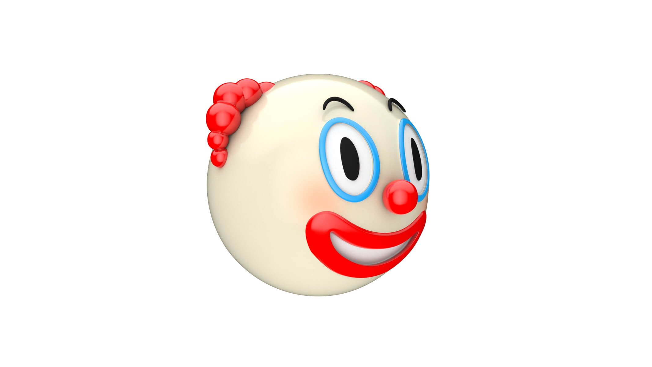 Apple Clown Face 3D Model by frezzy