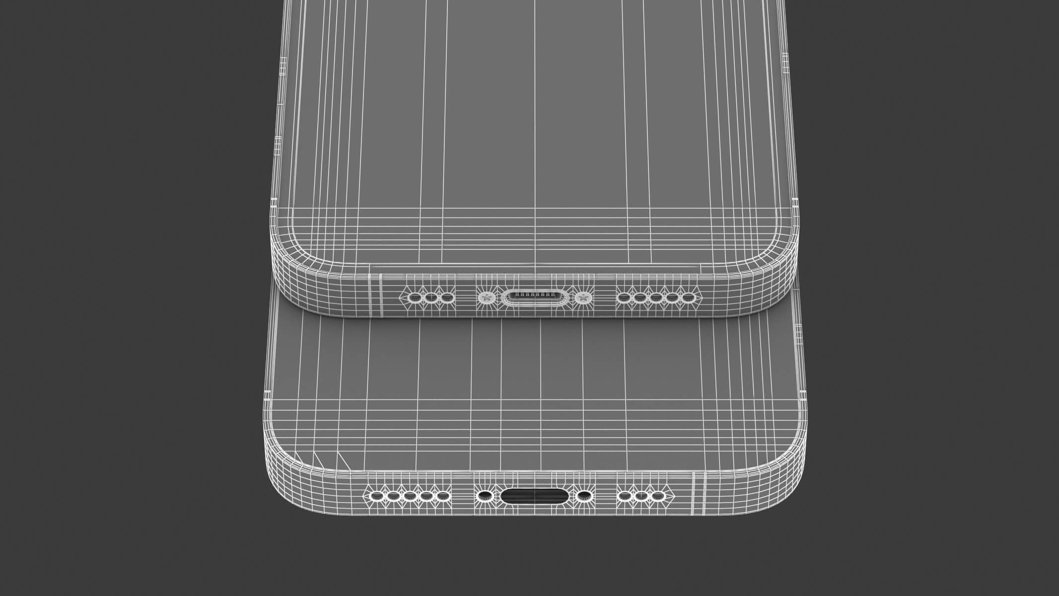 Apple IPhone 12 Blue 3D Model by frezzy