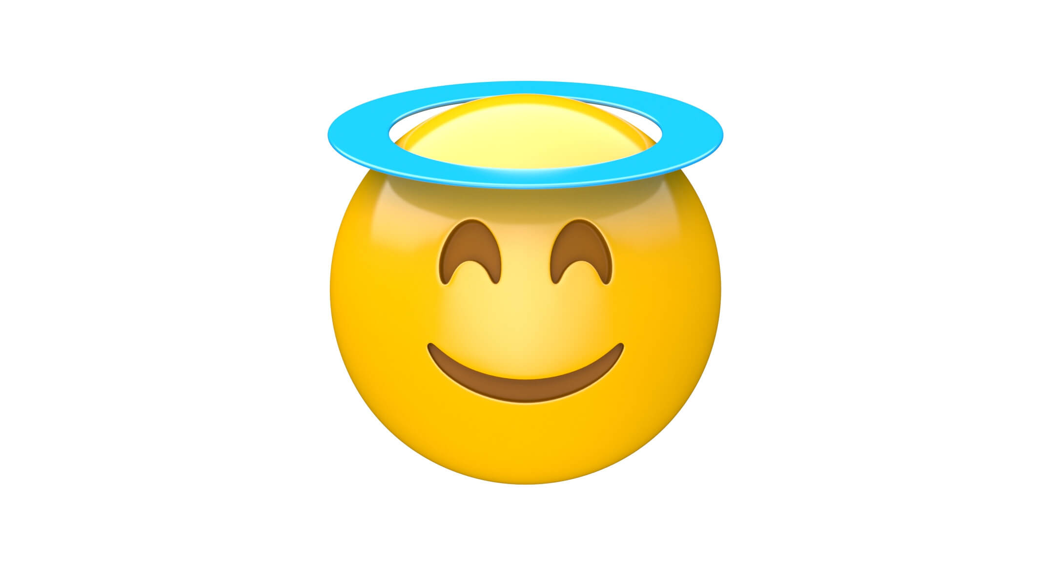 Smiling Face With Halo 3D Model by frezzy