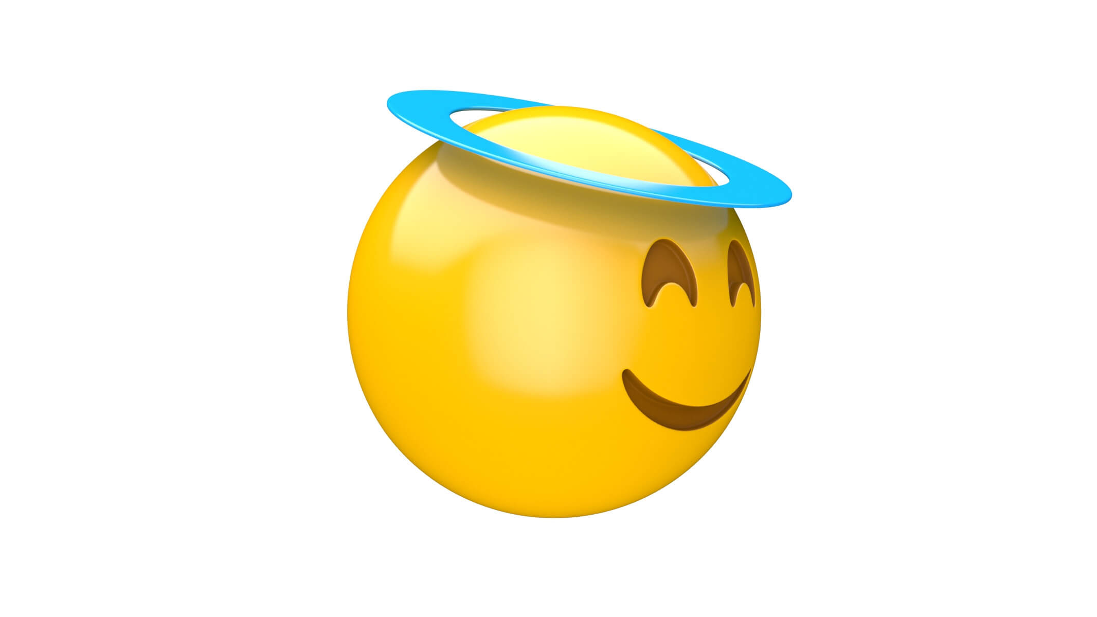 Smiling Face With Halo 3D Model by frezzy