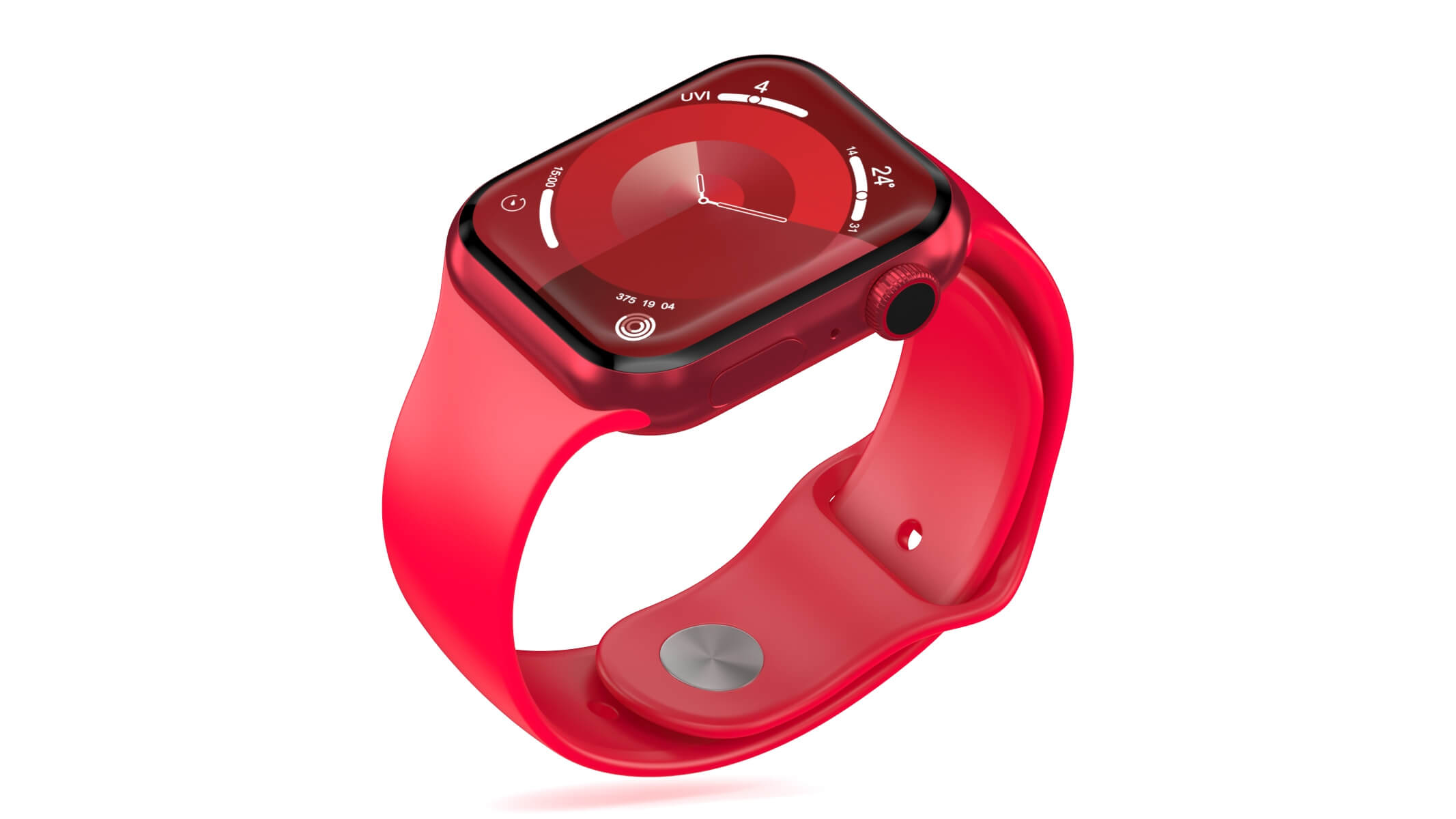 Apple Watch Series 9 Aluminum Red 3D Model by frezzy