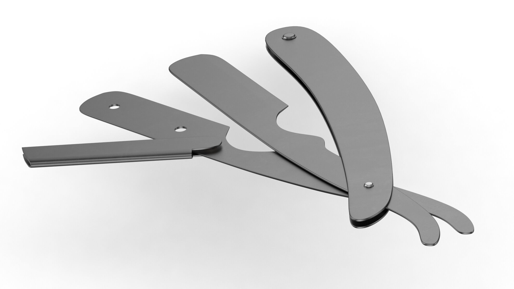 Barber Straight Edge Razor 3D Model by frezzy