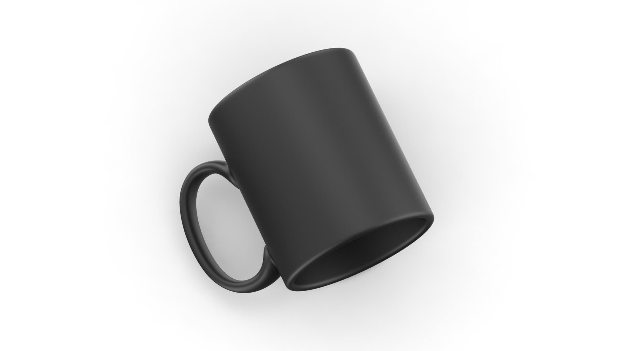 Black Matte Mug 3D Model by frezzy