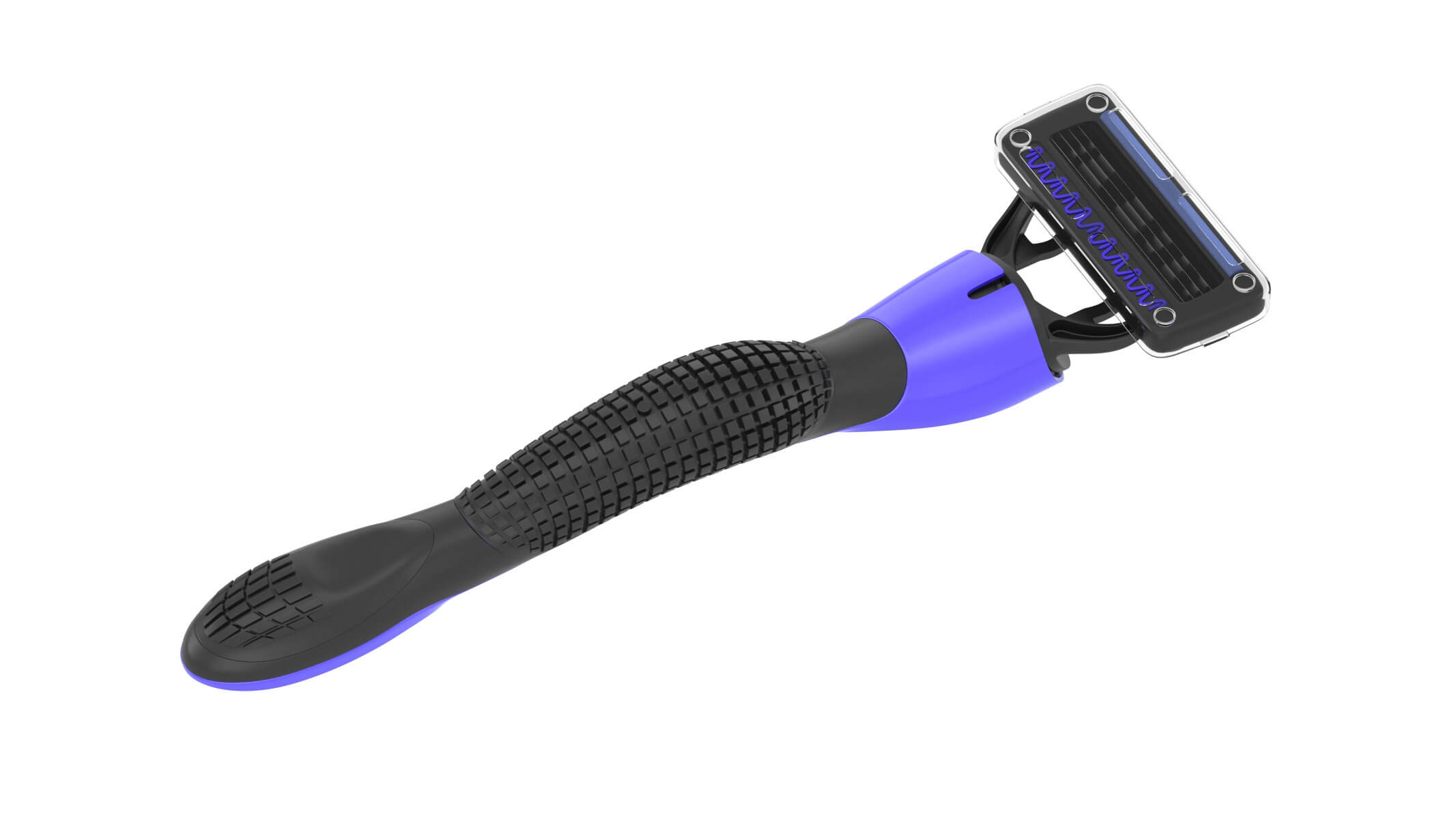 Blade Handle and Quadruple Razor 3D Model by frezzy