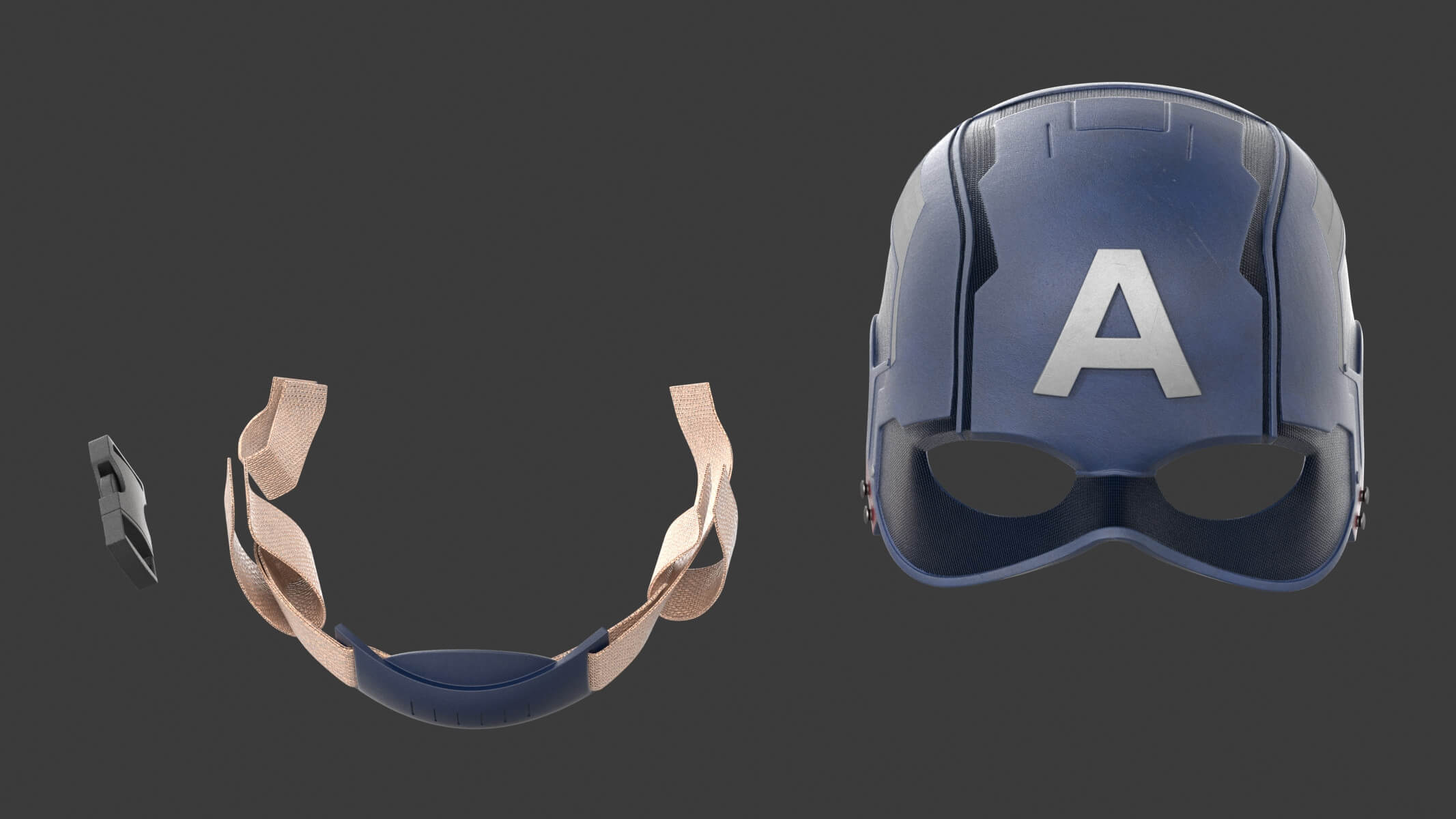 Captain America Helmet 3D Model by frezzy