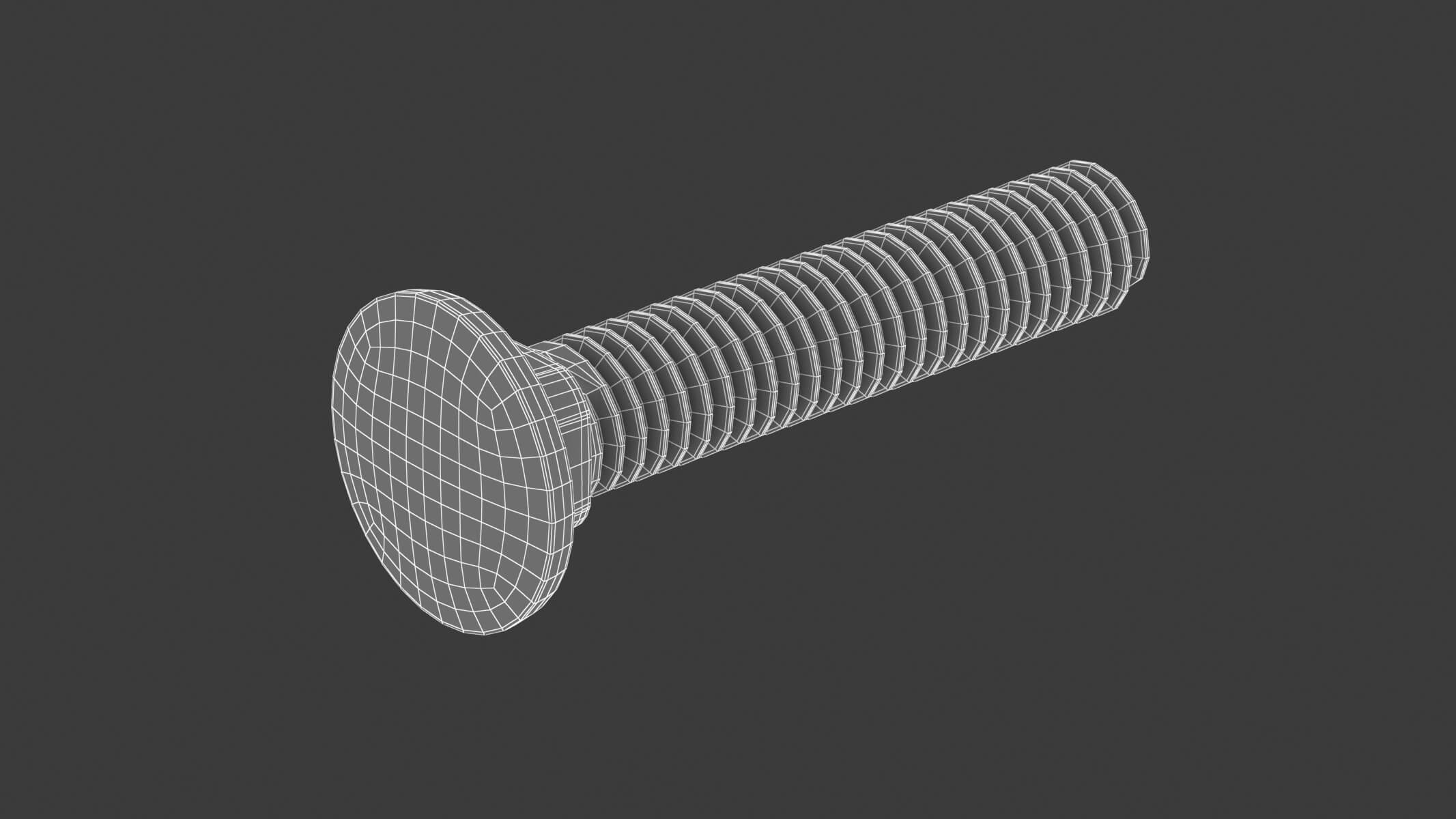 Carriage Bolt 3D Model by frezzy