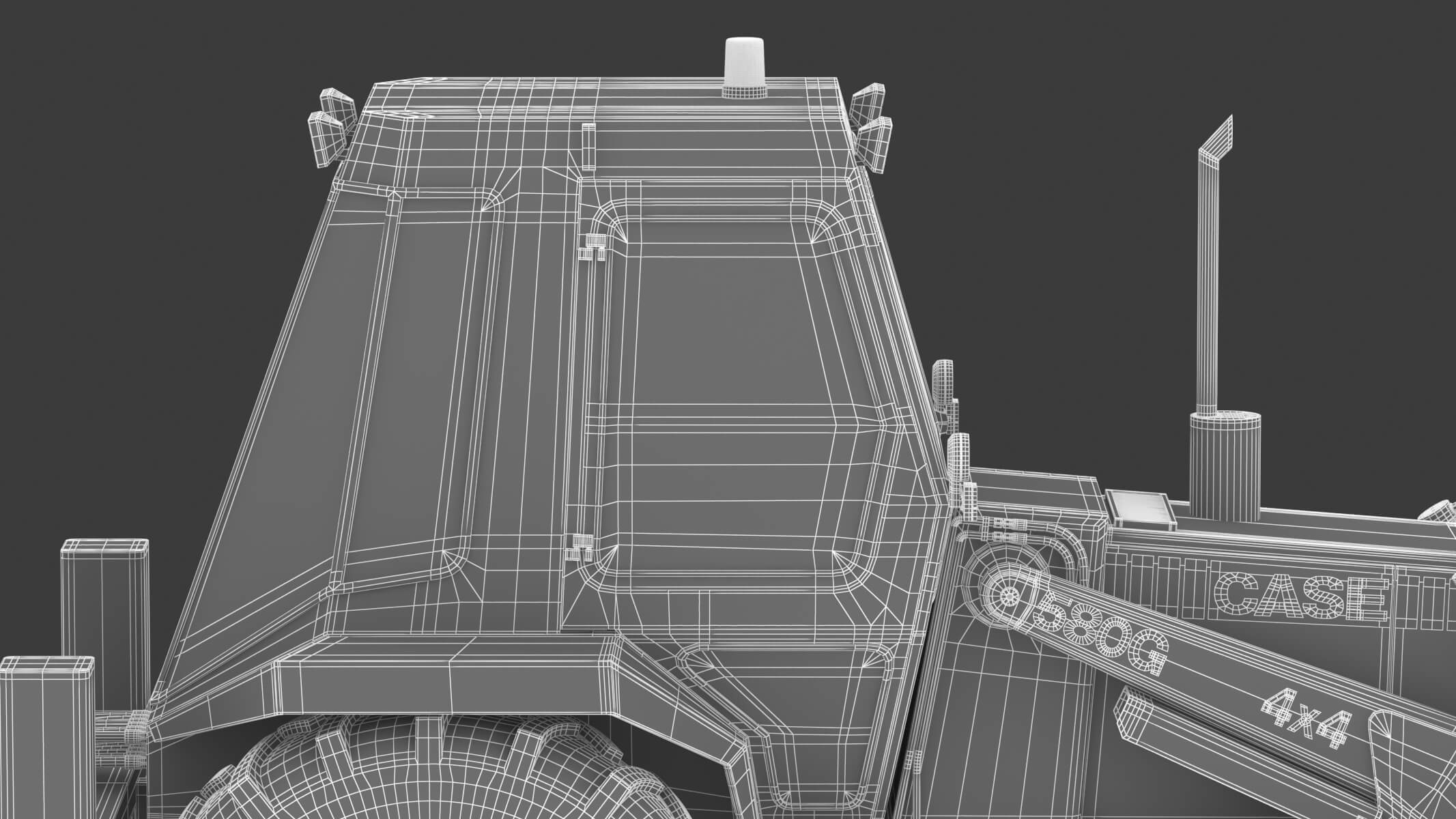 Case 580 G 4X4 Backhoe Loader - 3D Model by frezzy