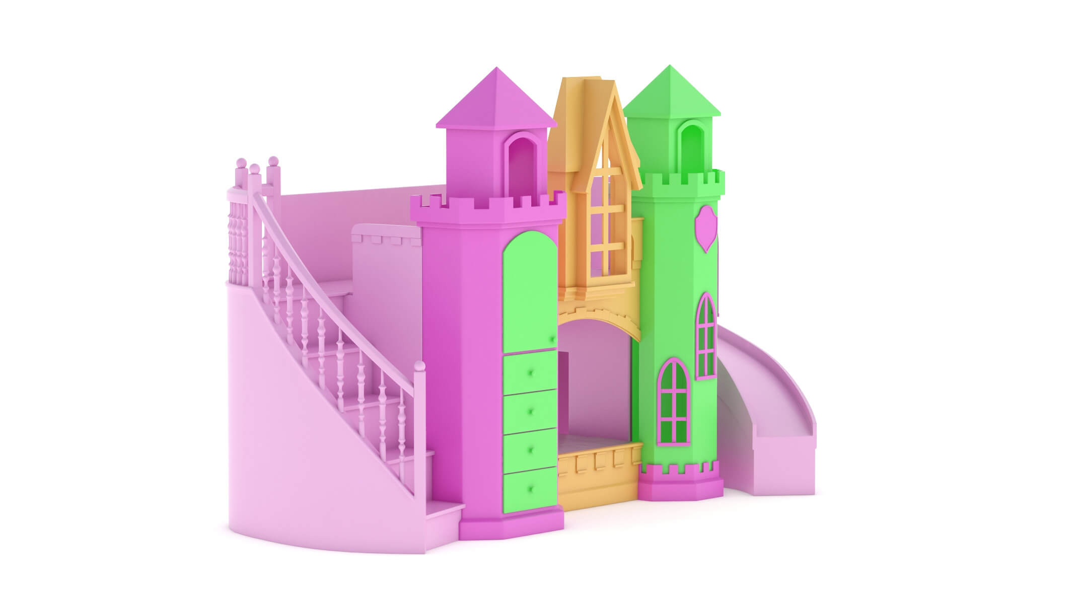 Castle Bed Kid Room 3D Model by frezzy