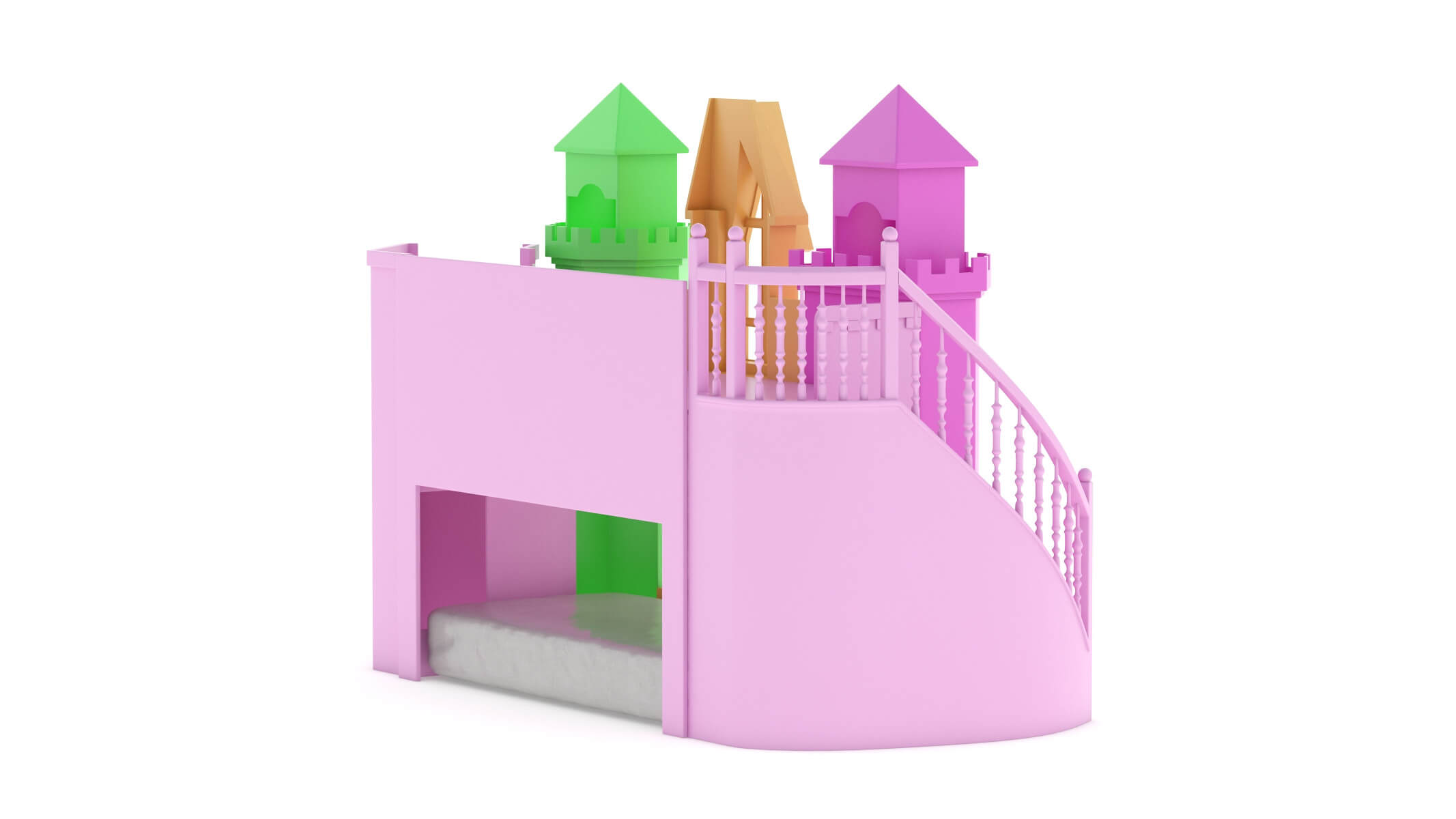Castle Bed Kid Room 3D Model by frezzy