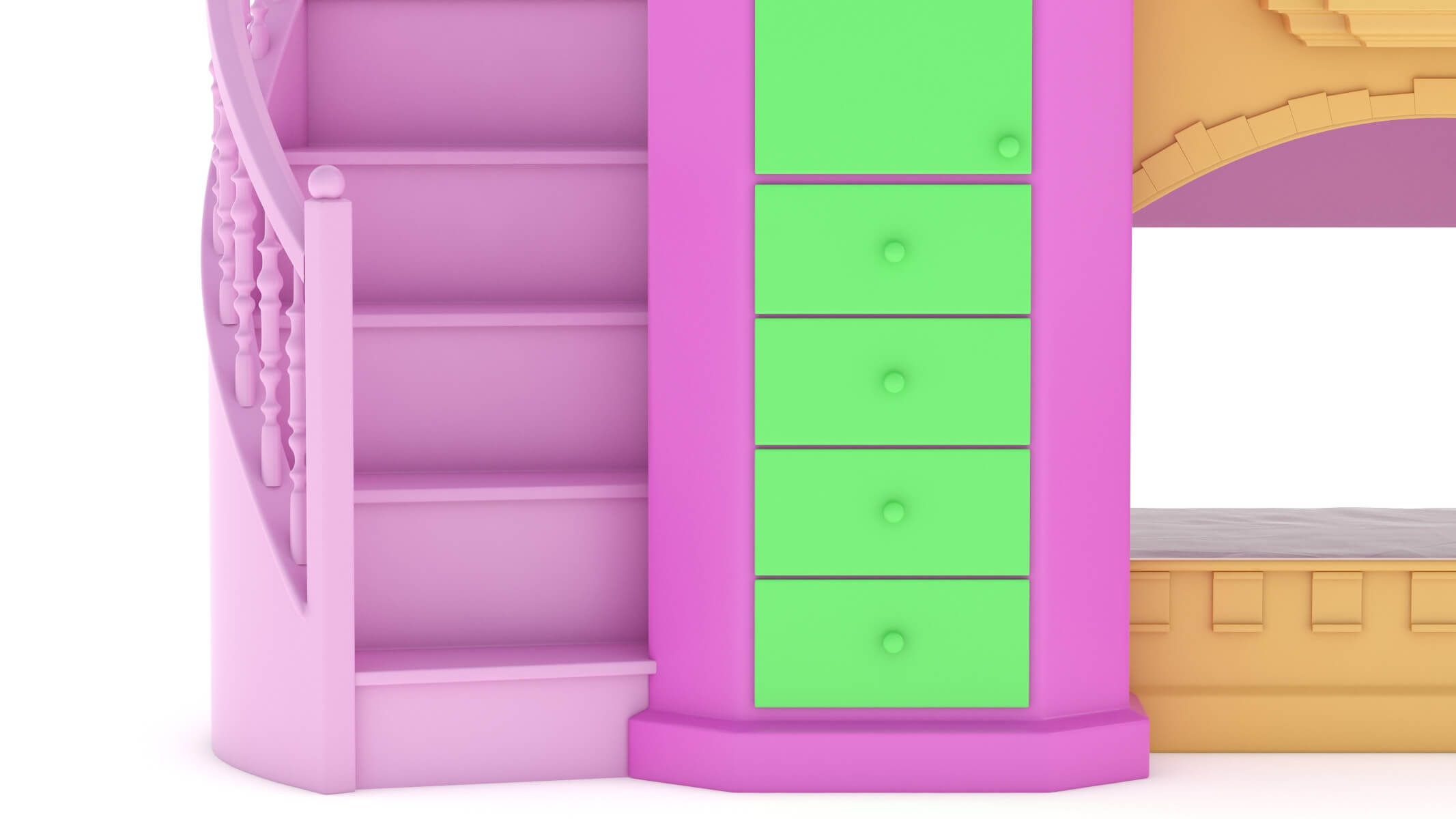 Castle Bed Kid Room 3D Model by frezzy