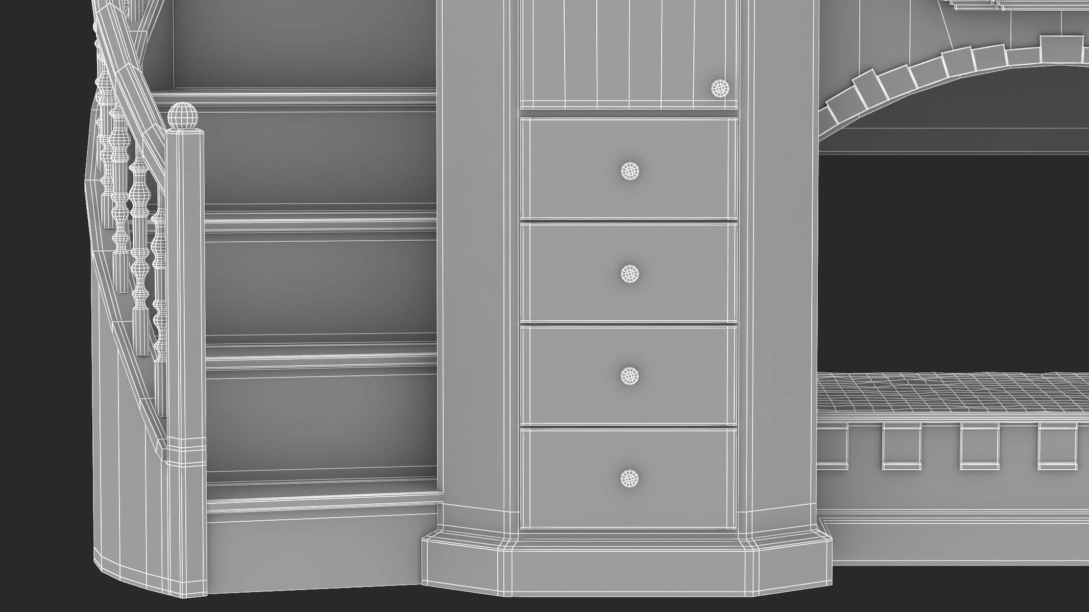 Castle Bed Kid Room 3D Model by frezzy