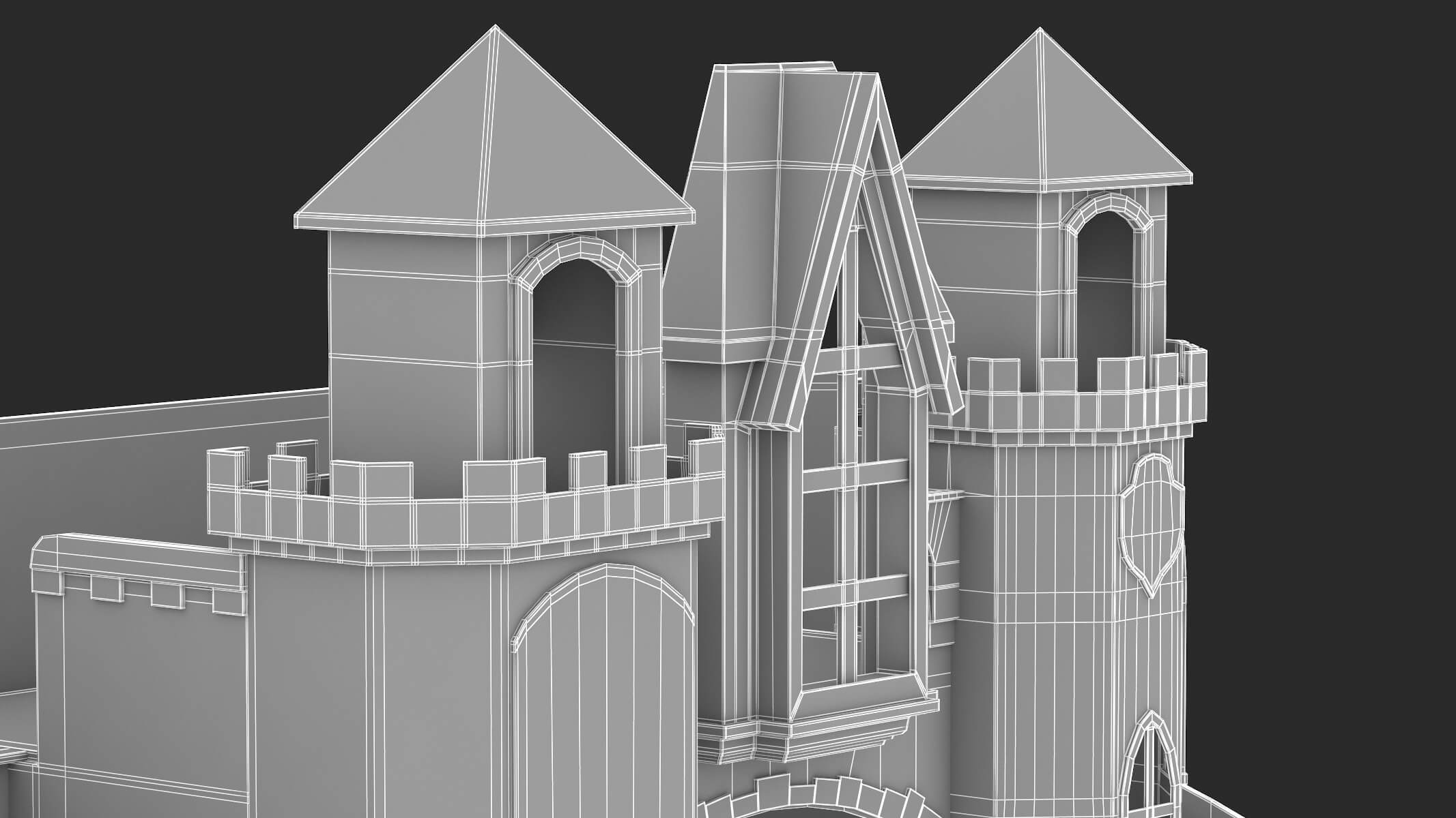 Castle Bed Kid Room 3D Model by frezzy