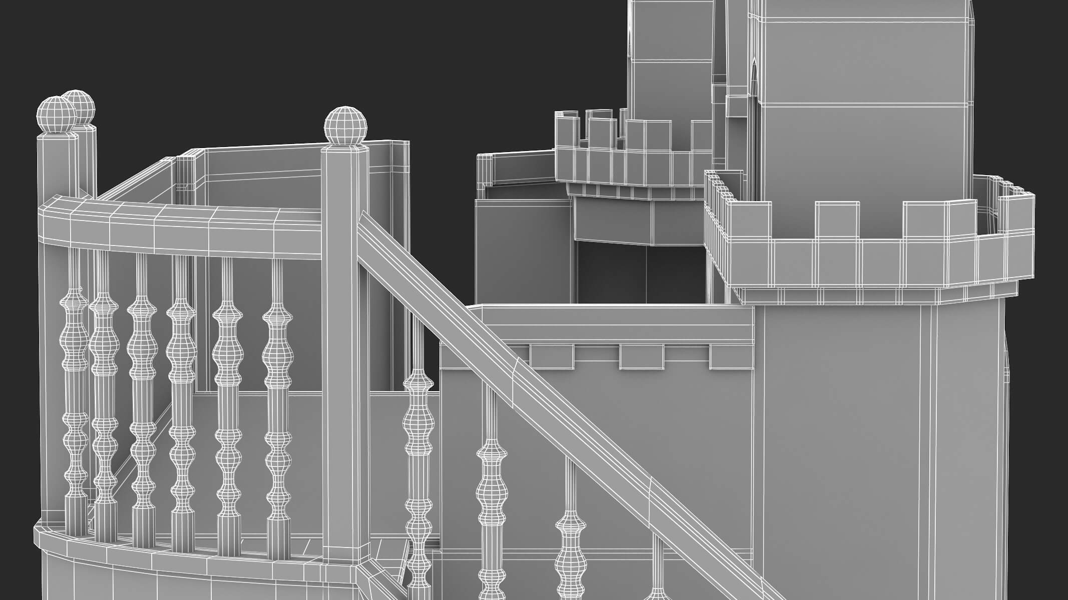 Castle Bed Kid Room 3D Model by frezzy