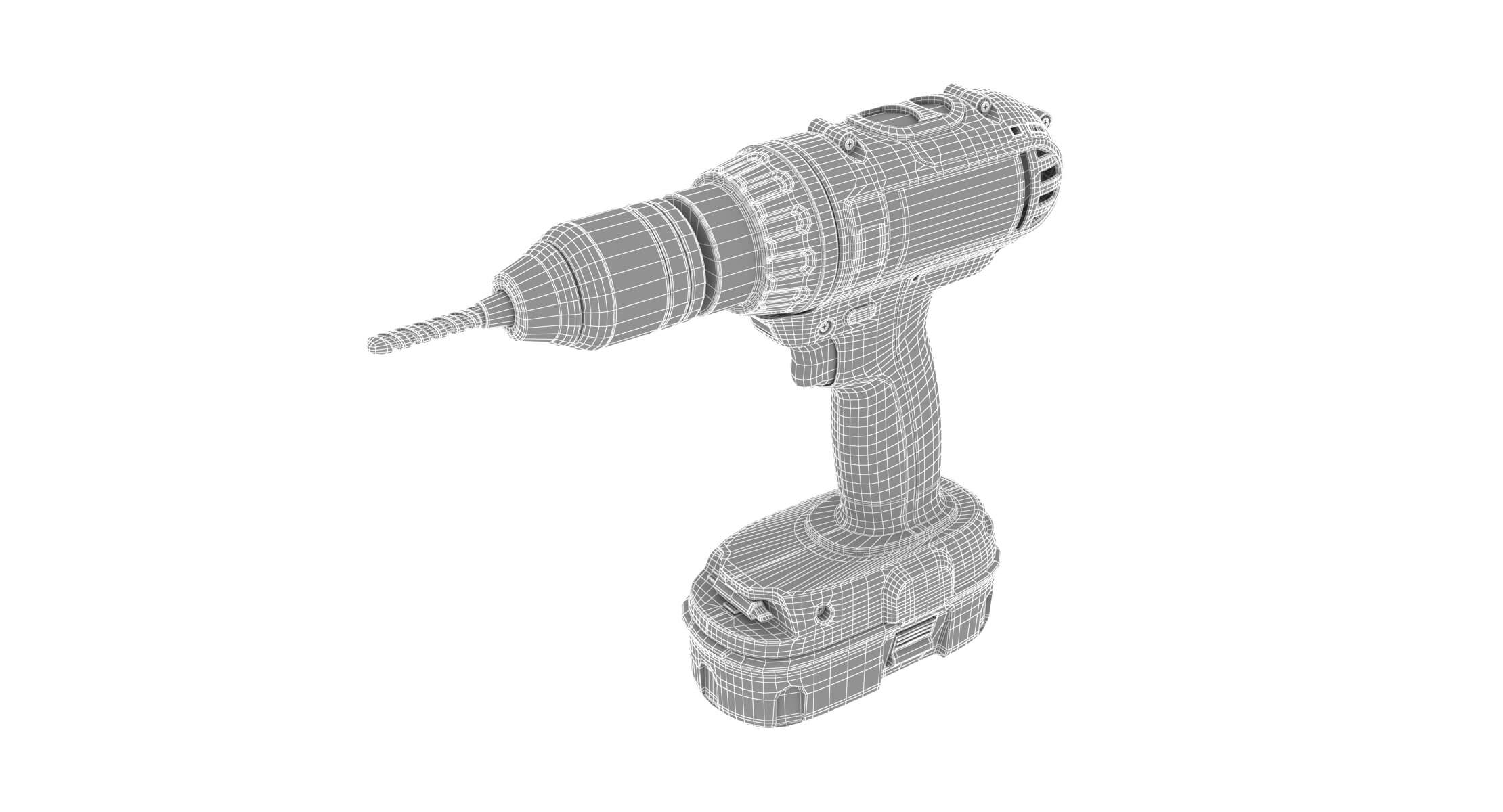Cordless Drill 3D Model by frezzy