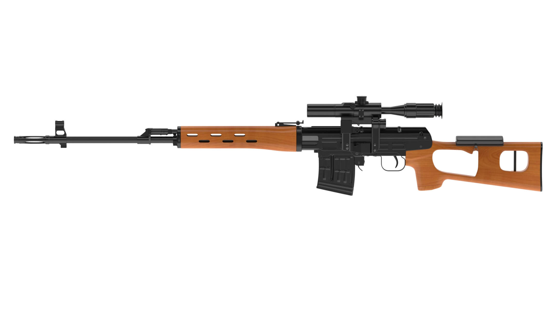 Dragunov Sniper Rifle 3D Model by frezzy