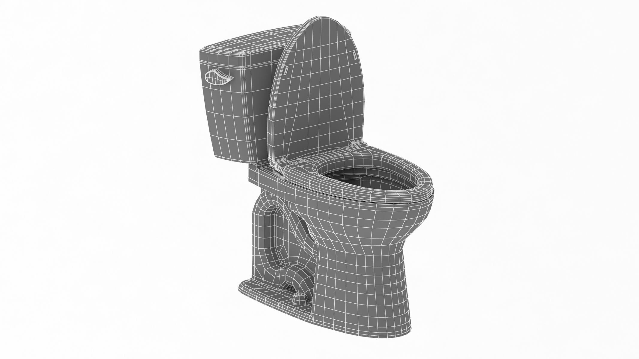Drake TwoPiece Toilet 3D Model by frezzy