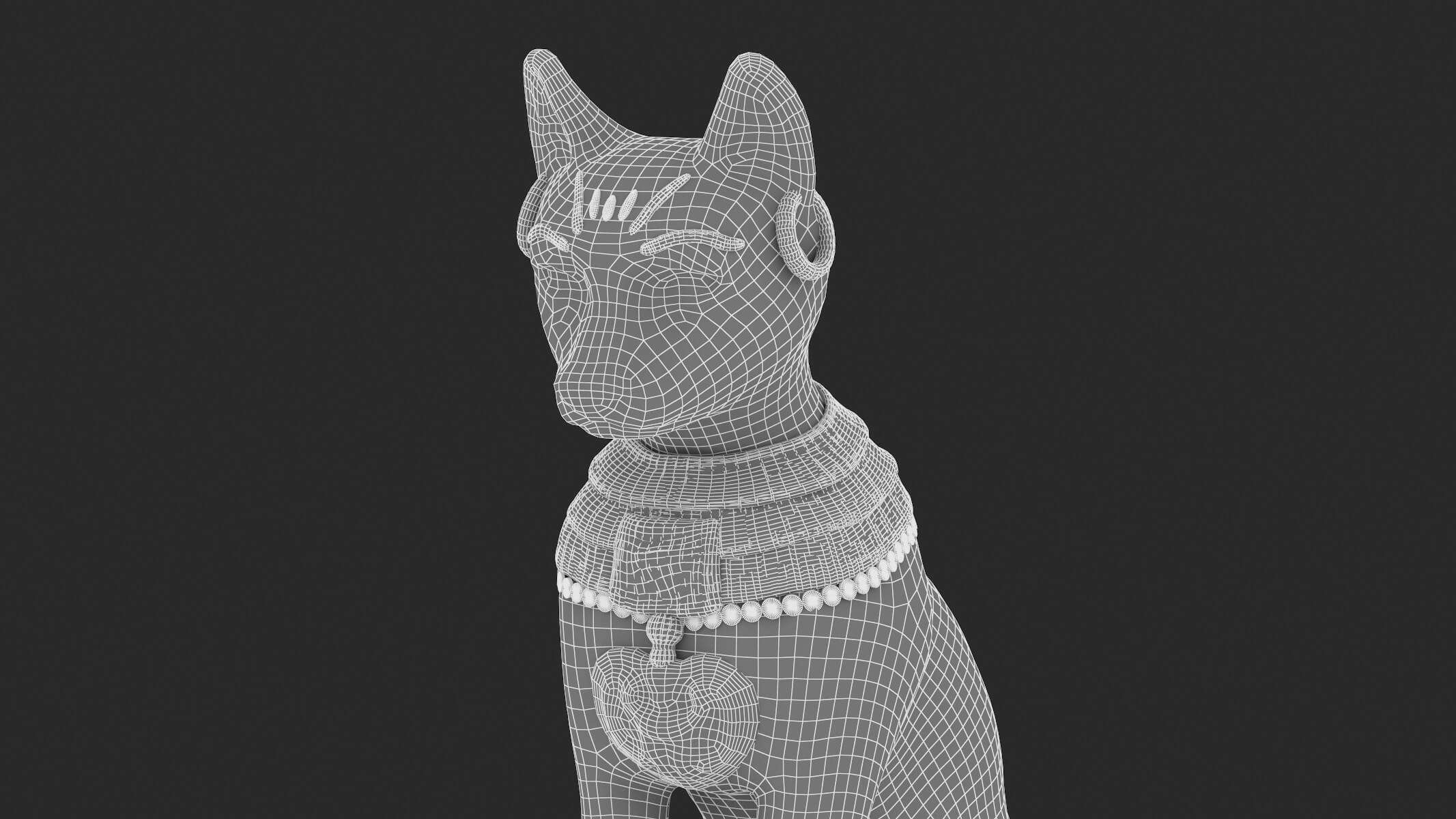Egyptian Cat Goddess Bastet 3D Model by frezzy
