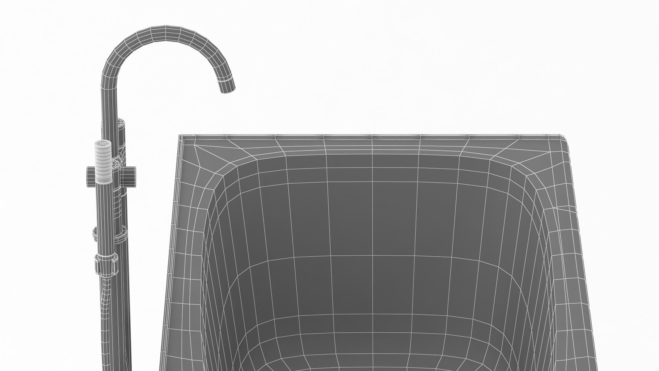 Enameled Cast Iron Bathtub 3D Model by frezzy