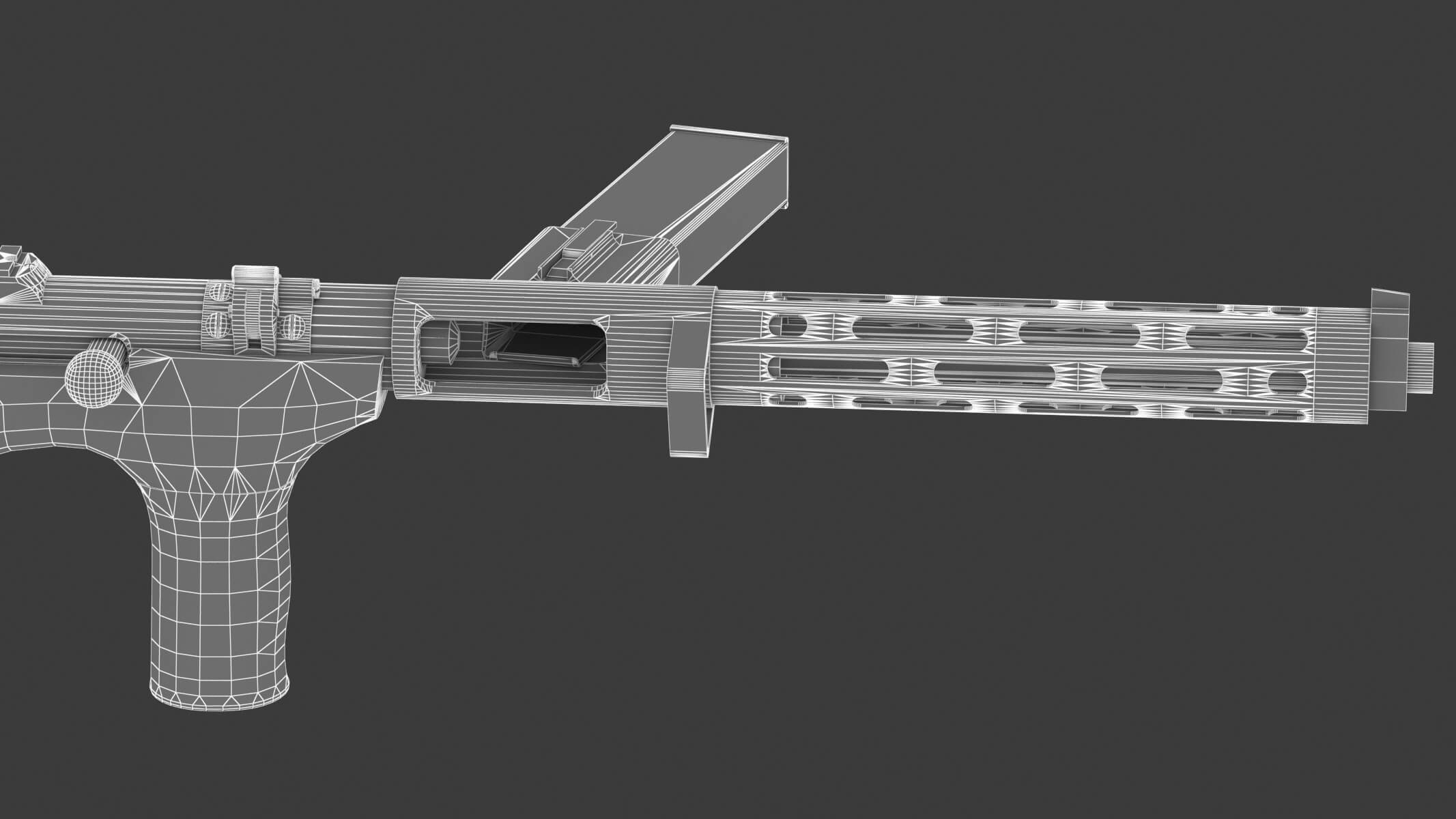 Erma EMP-35 Low Poly 3D Model by frezzy