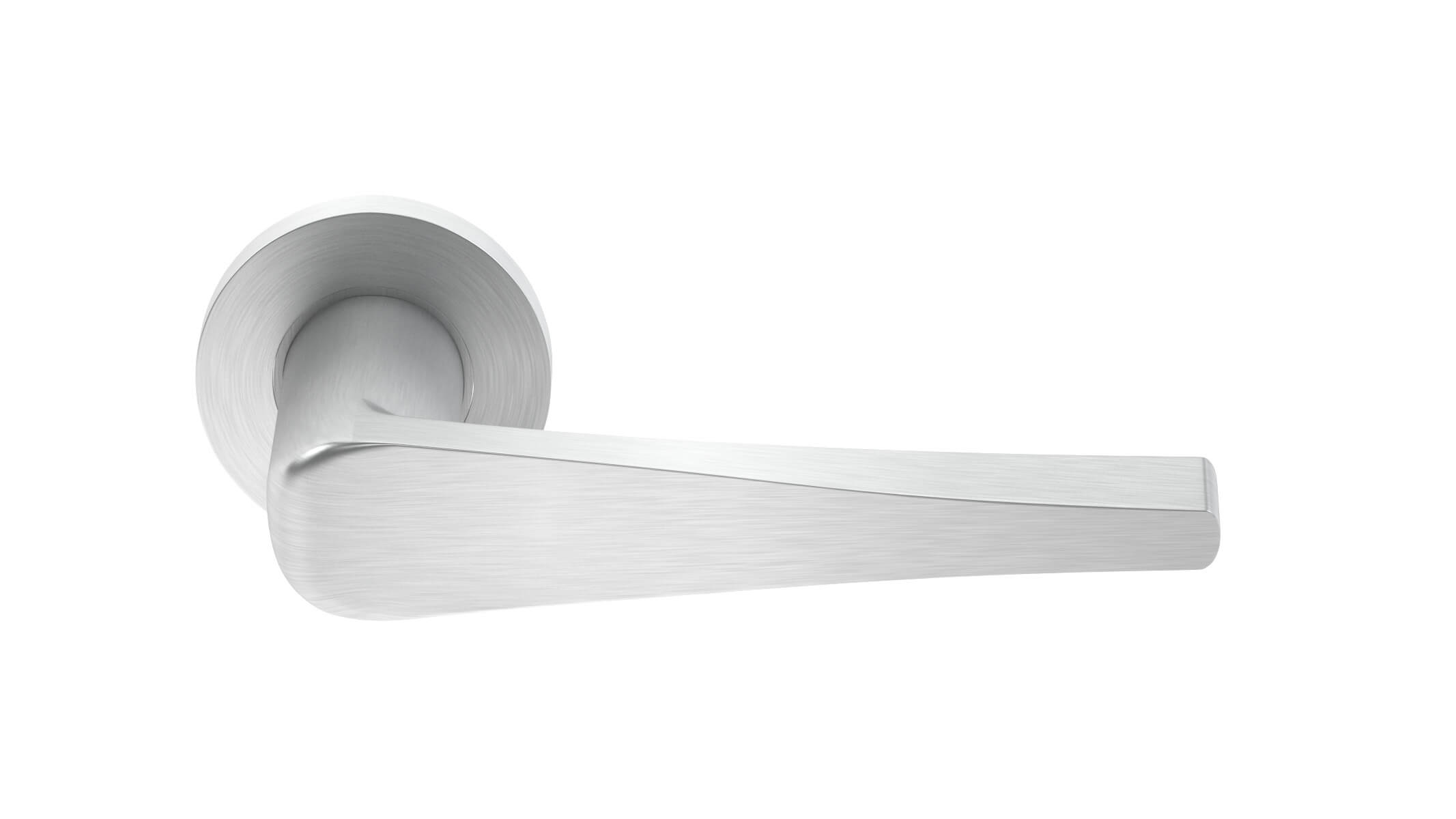 Eurospec Shaped Stainless Steel Door Handle 3D Model by frezzy
